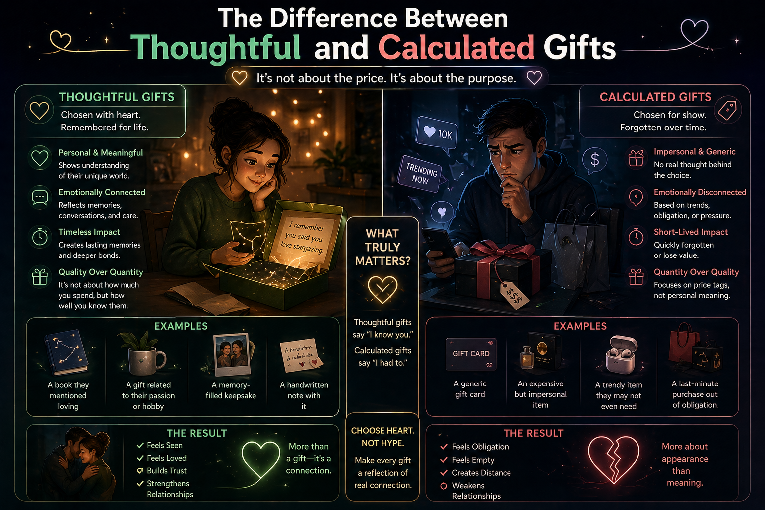 The Difference Between Thoughtful and Calculated Gifts – Happyribbon