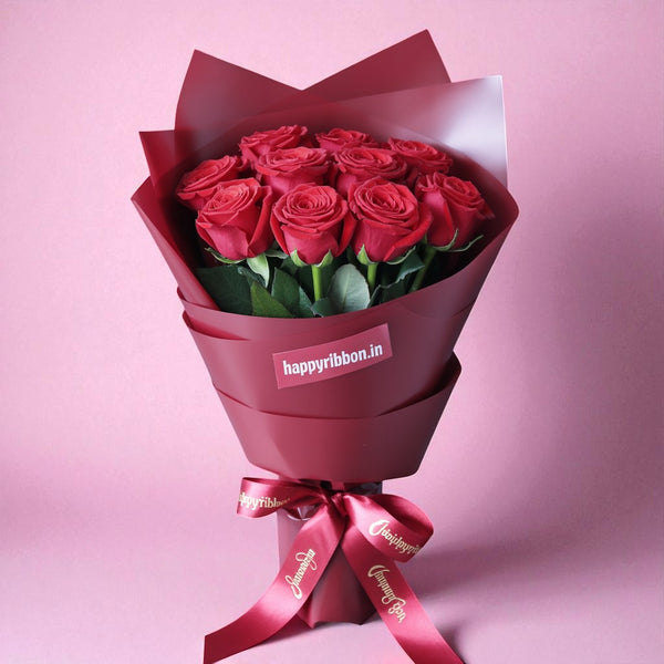 10 Red Roses Bouquet