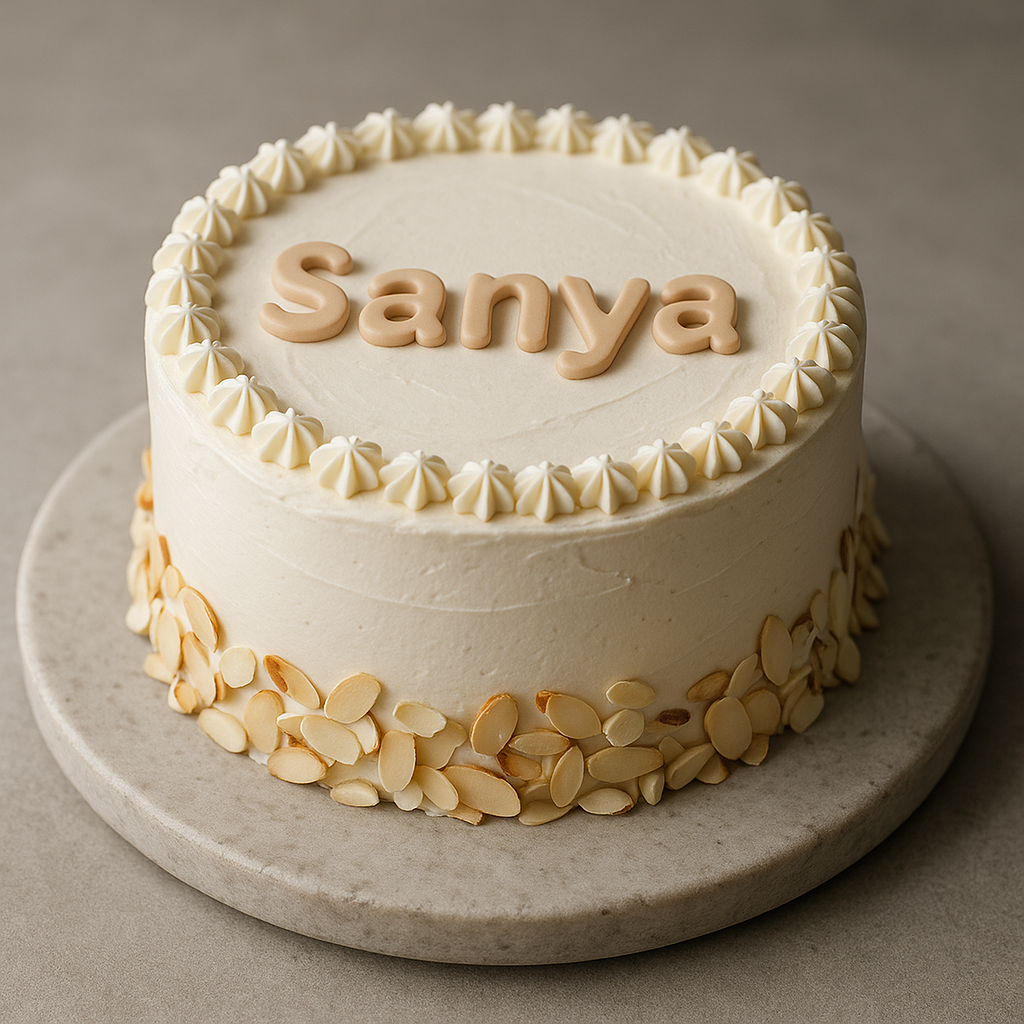 Almond Bliss Custom Name Cake