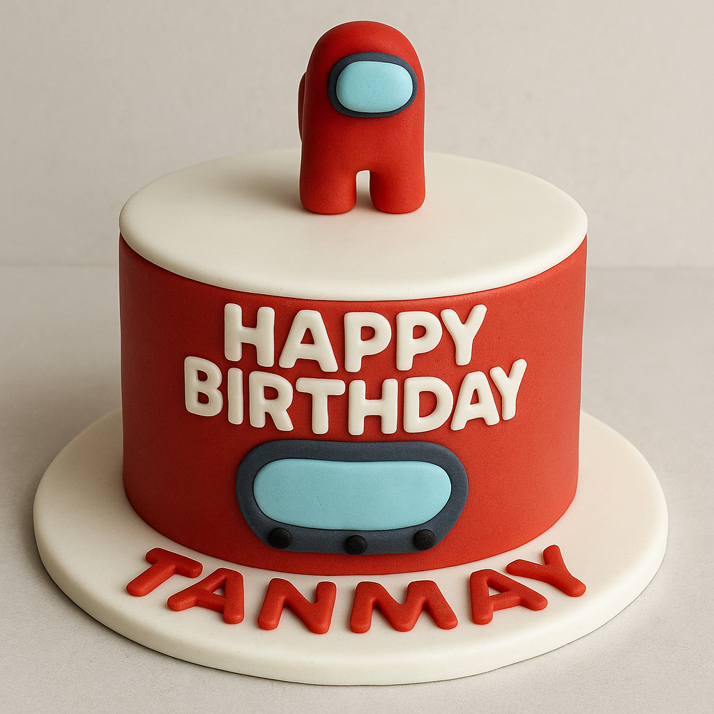 Among Us Fondant Cake