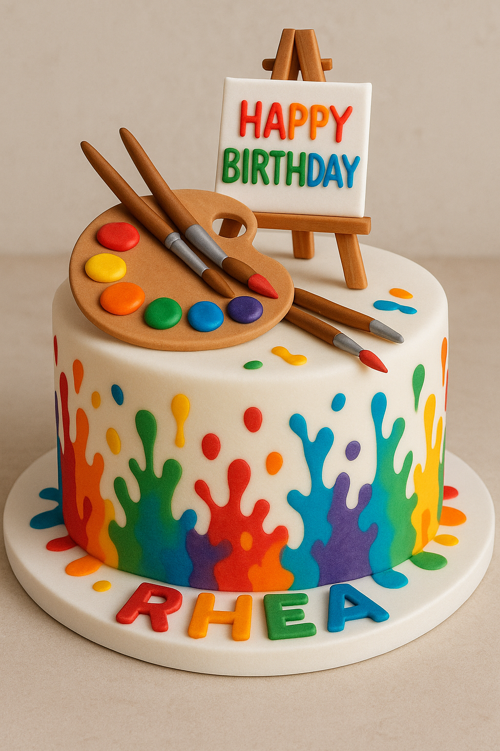 Artist Palette Fondant Cake