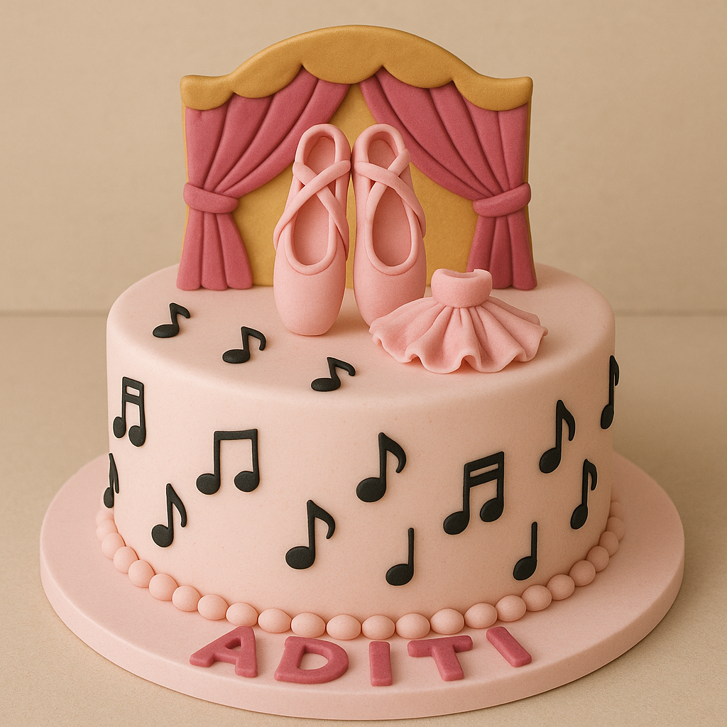 Ballet Stage Fondant Cake