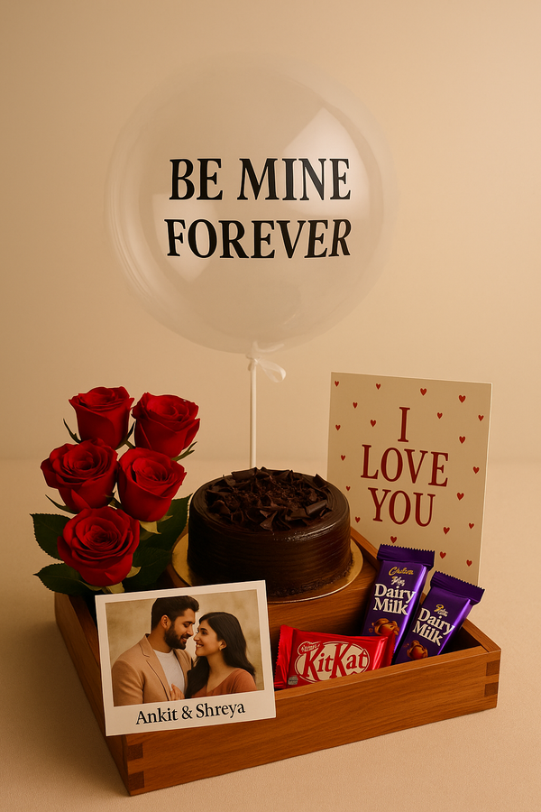 Be Mine Forever Tray Hamper