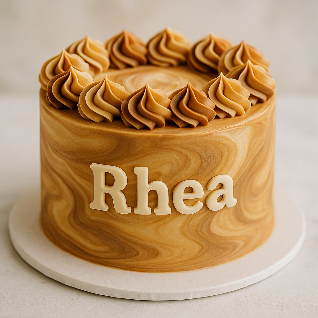 Caramel Swirl Name Cake – Rich & Creamy Birthday Treat