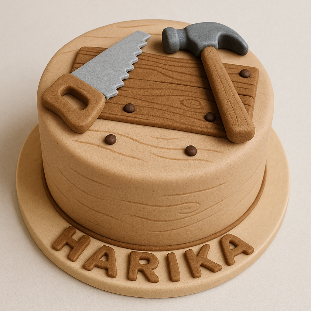 Carpenter Tools Fondant Cake