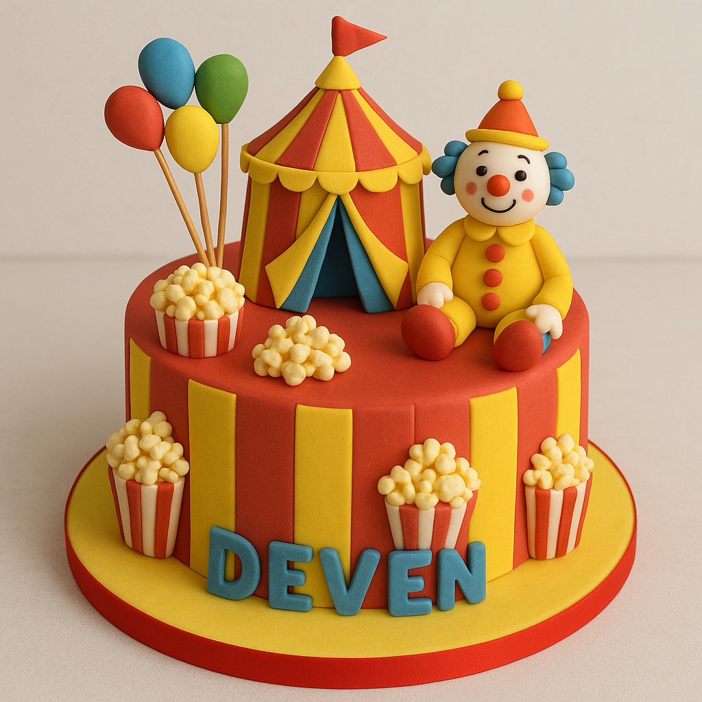 Circus Carnival Fondant Cake