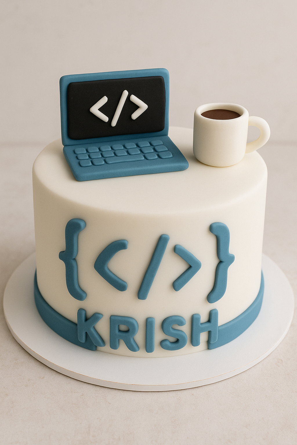 Coding Developer Fondant Cake