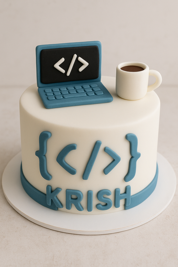 Coding Developer Fondant Cake