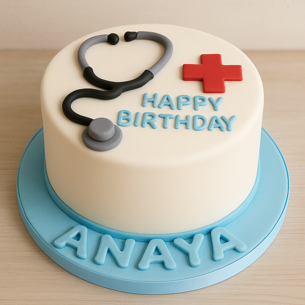 Doctor Stethoscope Fondant Cake