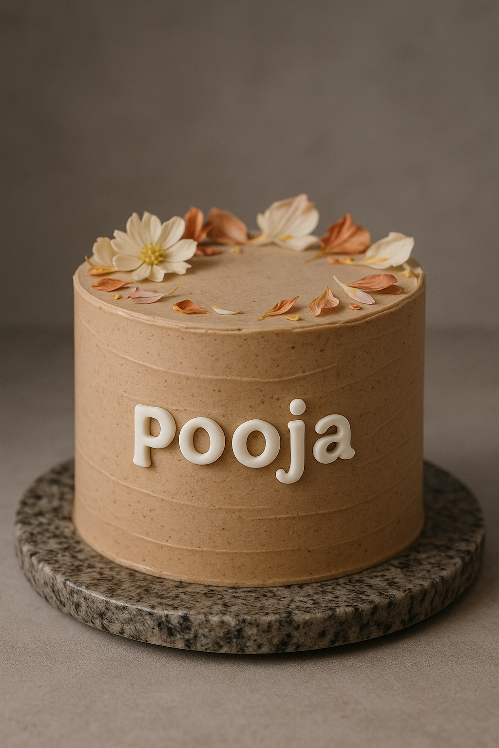 Elegant Floral Custom Name Cake