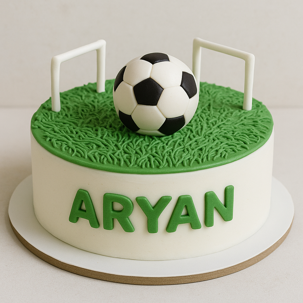 Football Field Fondant Cake