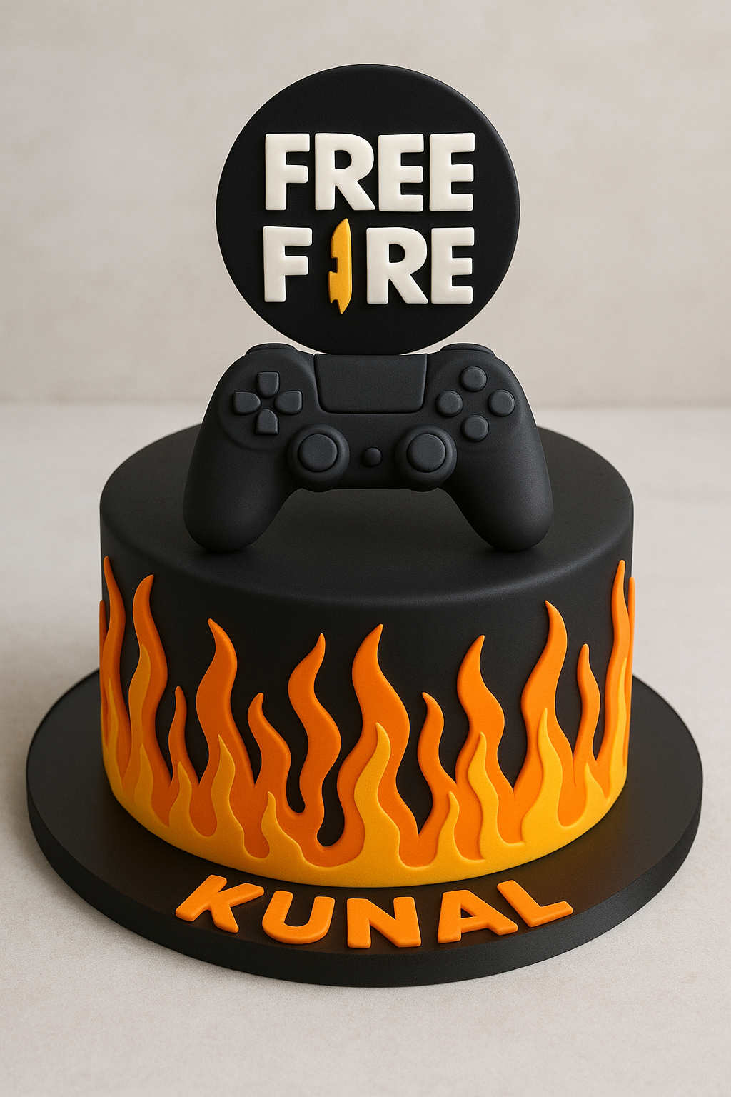 Free Fire Fondant Blaze Cake