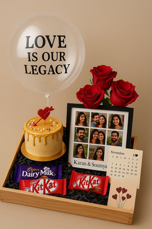 Golden Love Drip Tray Hamper