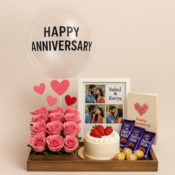 Happy Anniversary Tray Hamper