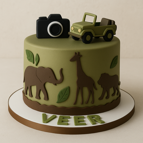 Jungle Safari Fondant Cake