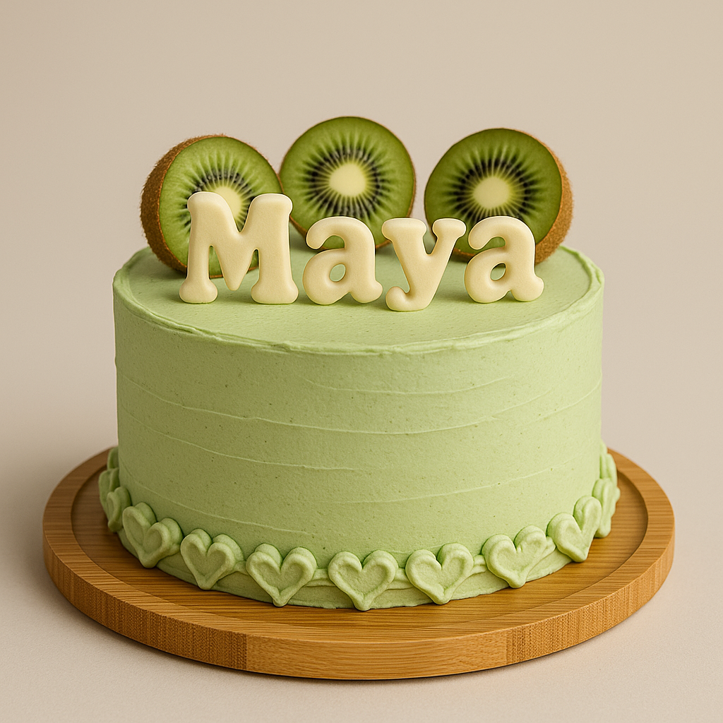 Kiwi Bliss Custom Name Cake