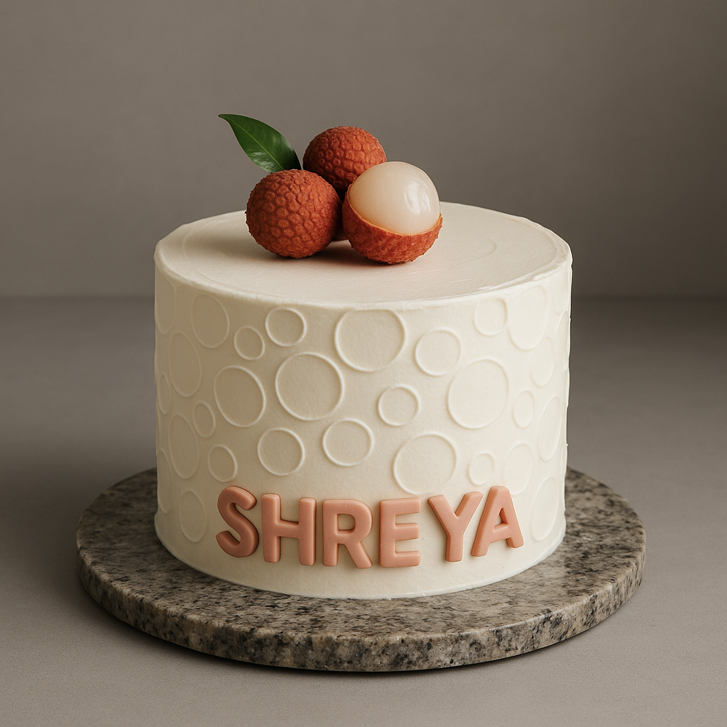 Lychee Bliss Custom Name Cake