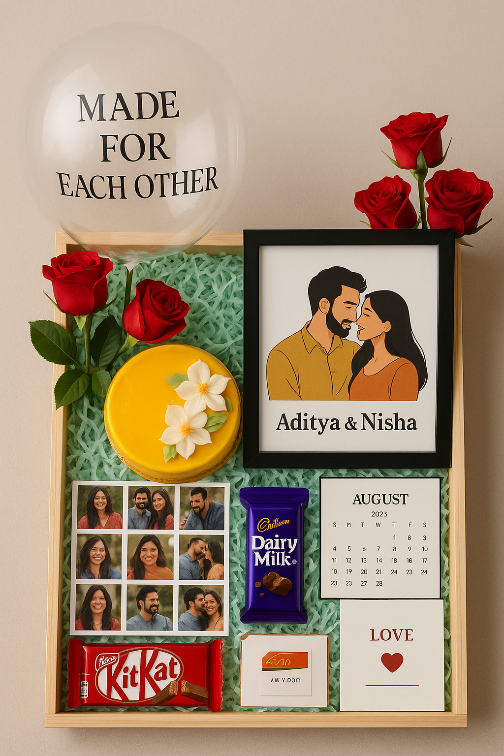 Made For Each Other Tray Hamper