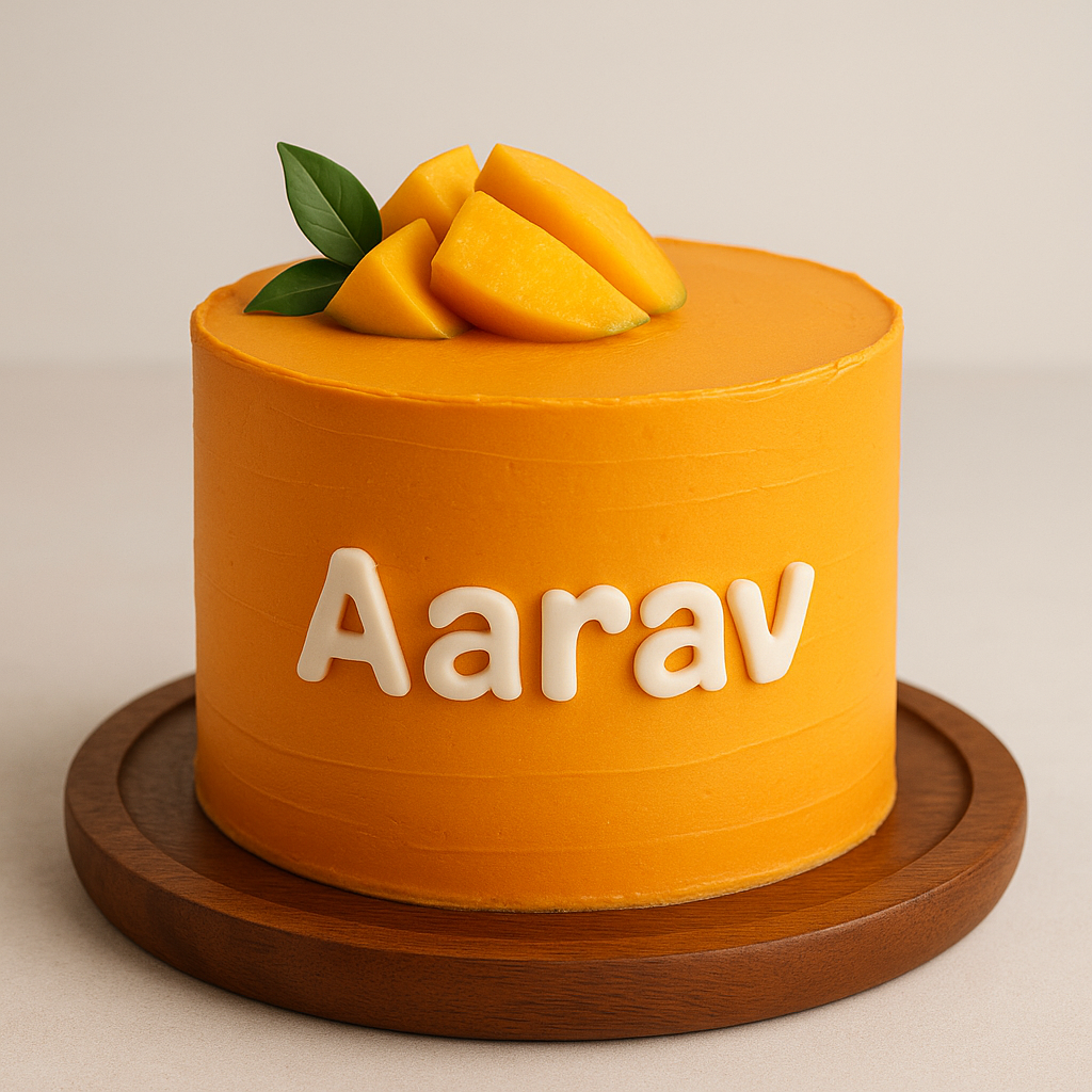 Mango Name Cake