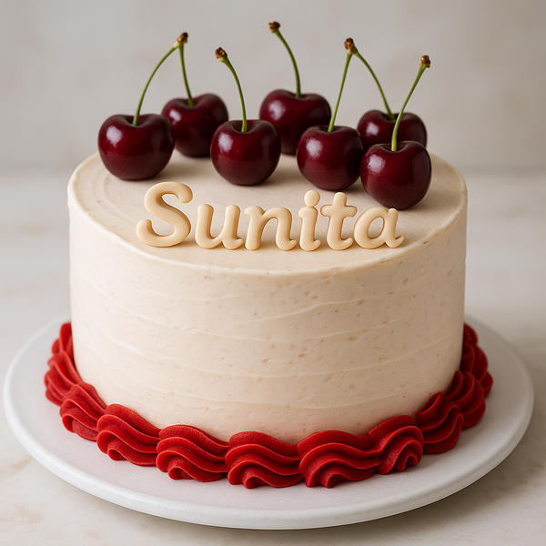 Personalized Cherry Name Cake – Custom Birthday Cake