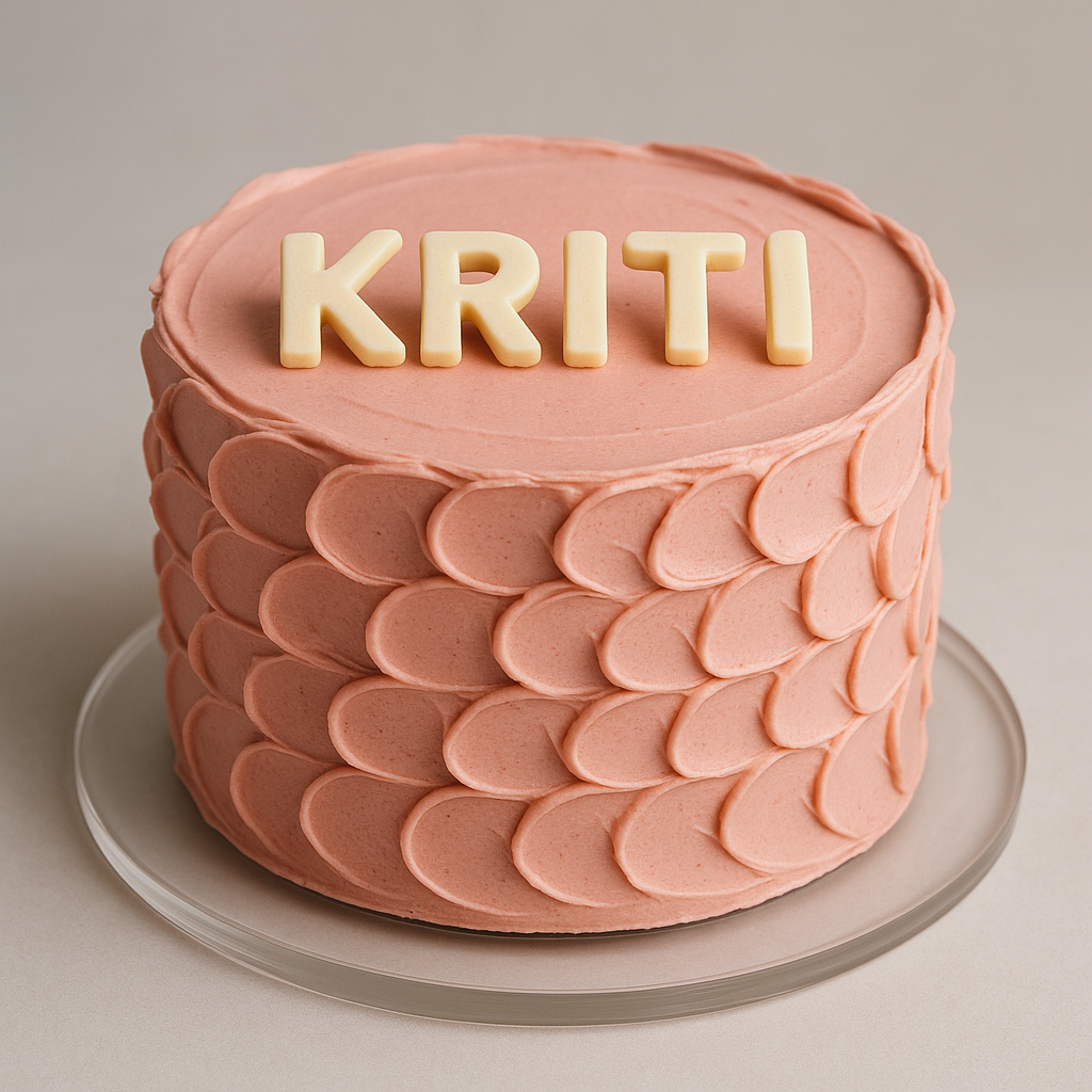 Pink Petal Custom Name Cake
