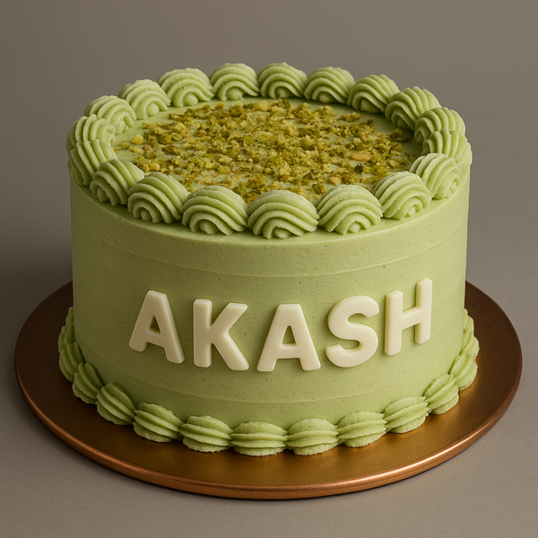 Pistachio Luxe Custom Name Cake