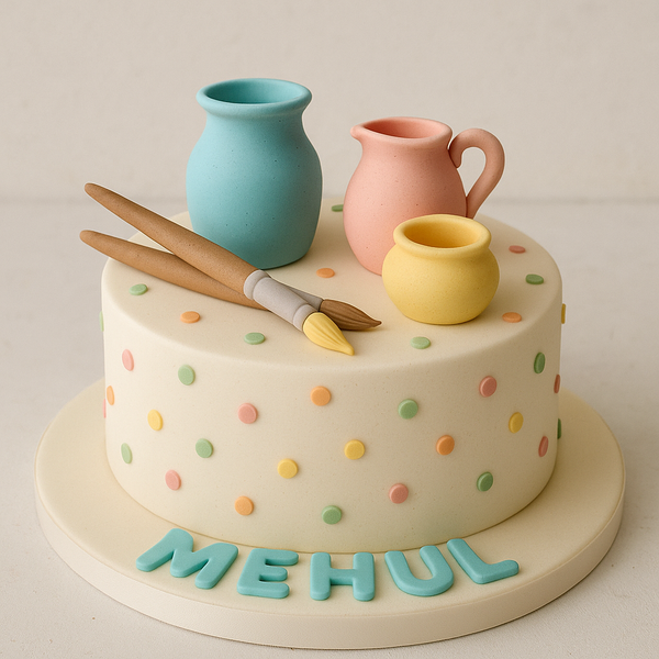 Pottery Art Fondant Cake