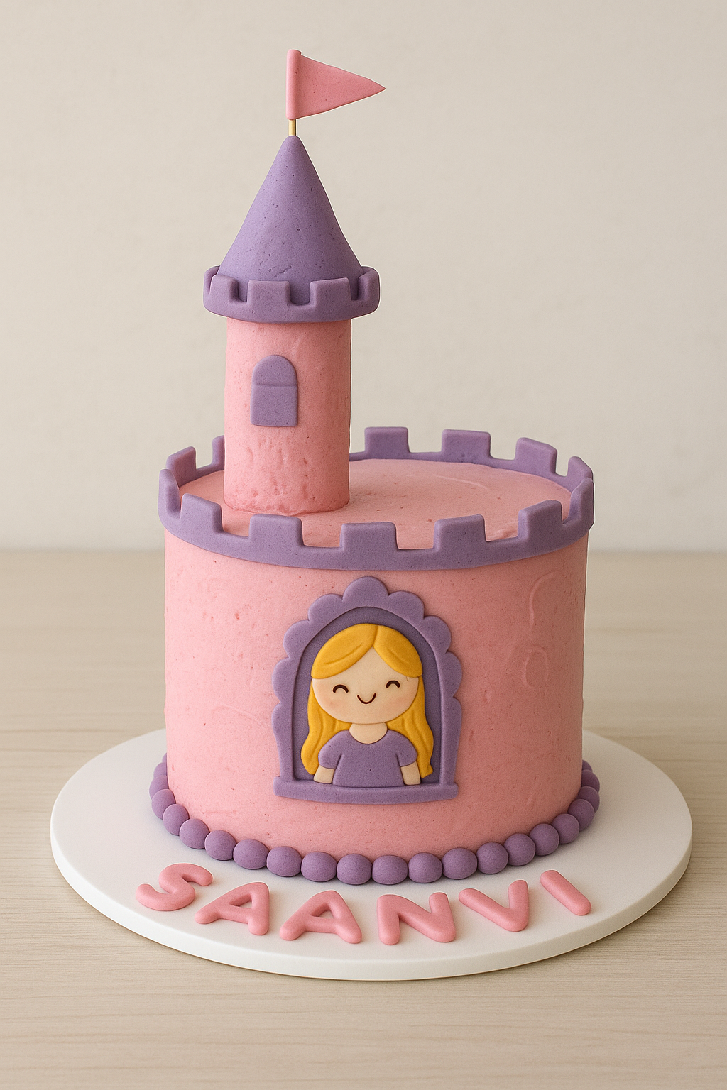 Princess Castle Fondant Cake