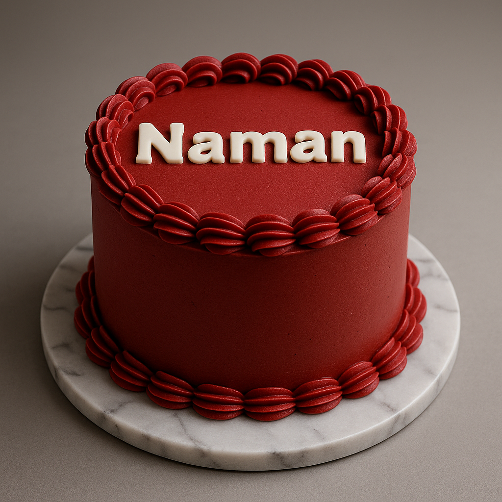 Red Velvet Signature Custom Name Cake