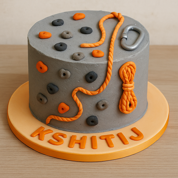 Rock Climbing Adventure Fondant Cake