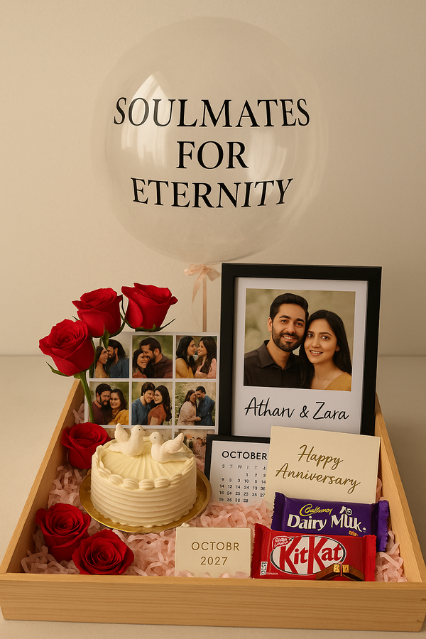 Soulmates for Eternity Tray Hamper