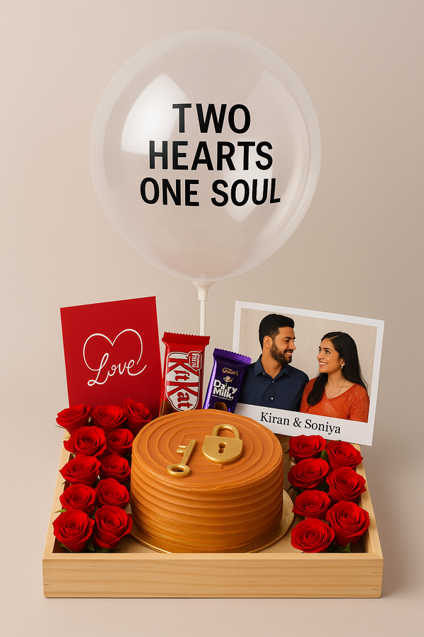 Two Hearts One Soul Tray Hamper