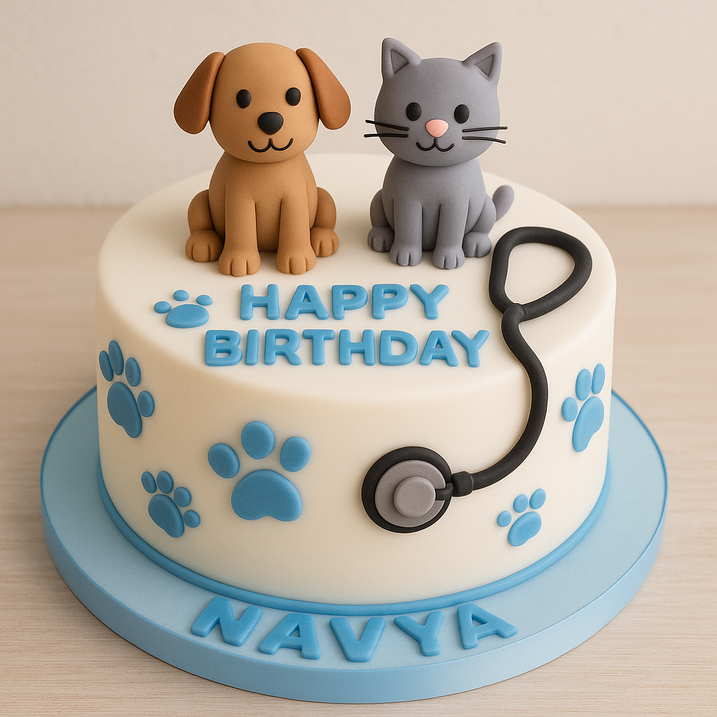Vet Doctor Fondant Cake