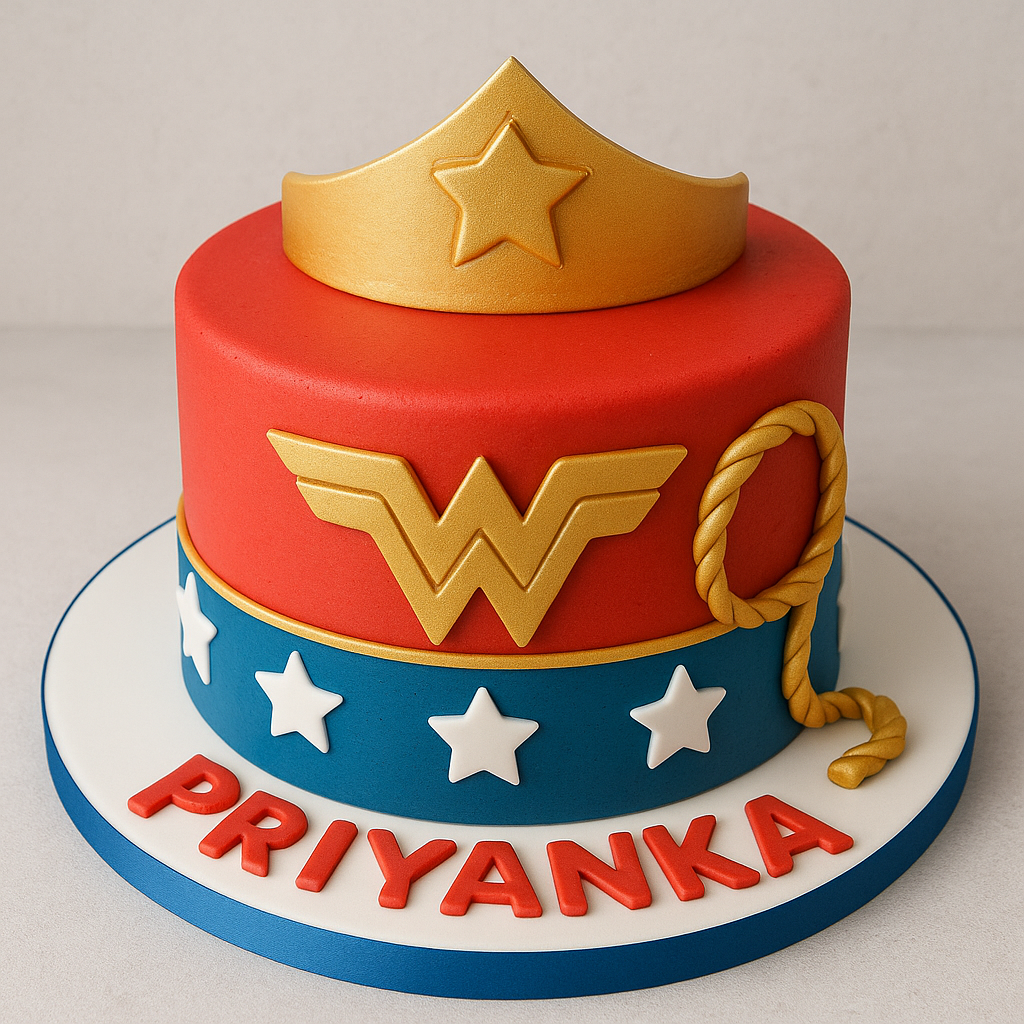 Wonder Woman Fondant Cake