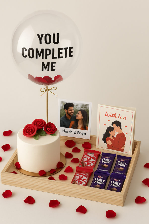 You Complete Me Tray Hamper