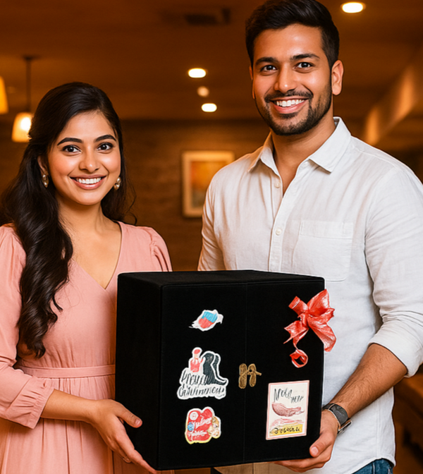 Wooden Love Box without Cake - Anniversary